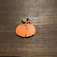 フランス製　木製ボタン　かぼちゃ